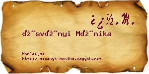 Ásványi Mónika névjegykártya